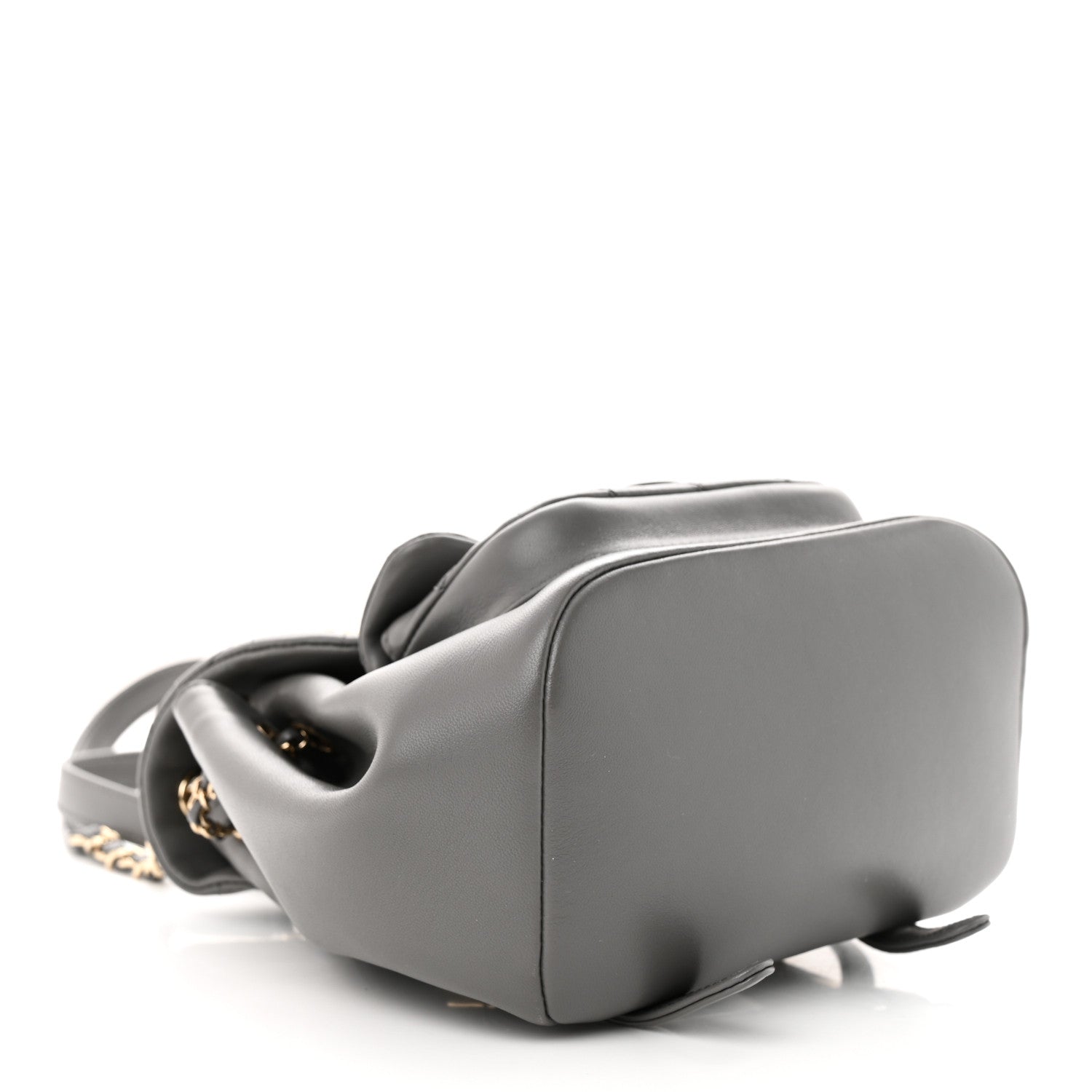 Chanel Lambskin Quilted Small Duma Drawstring Backpack Grey 4 of 11