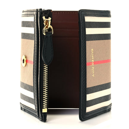 Burberry E-Canvas Icon Stripe Small Folding Wallet Archive Beige 5 of 10