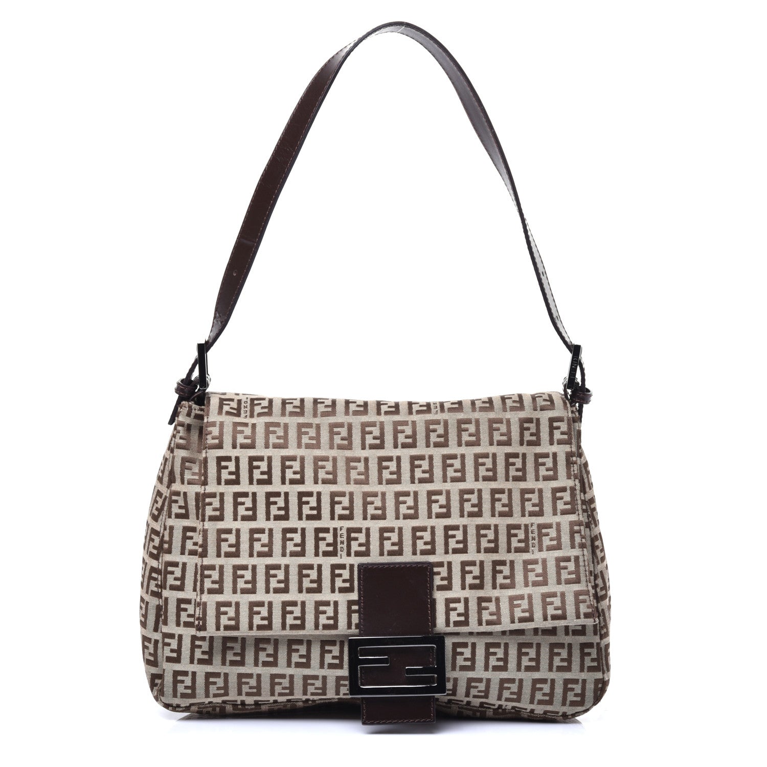 Fendi Zucchino Mama Baguette Dark Brown 1 of 8