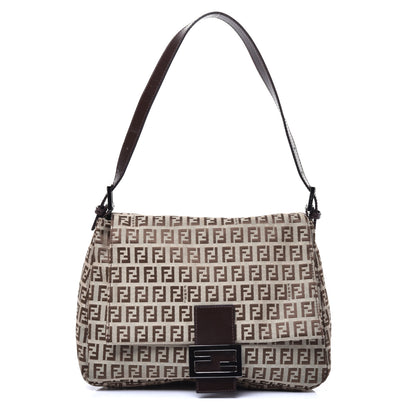 Fendi Zucchino Mama Baguette Dark Brown 1 of 8
