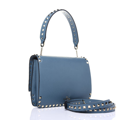 Valentino Garavani Grainy Calfskin Rockstud Flap Crossbody Bag Amadeus 6 of 13