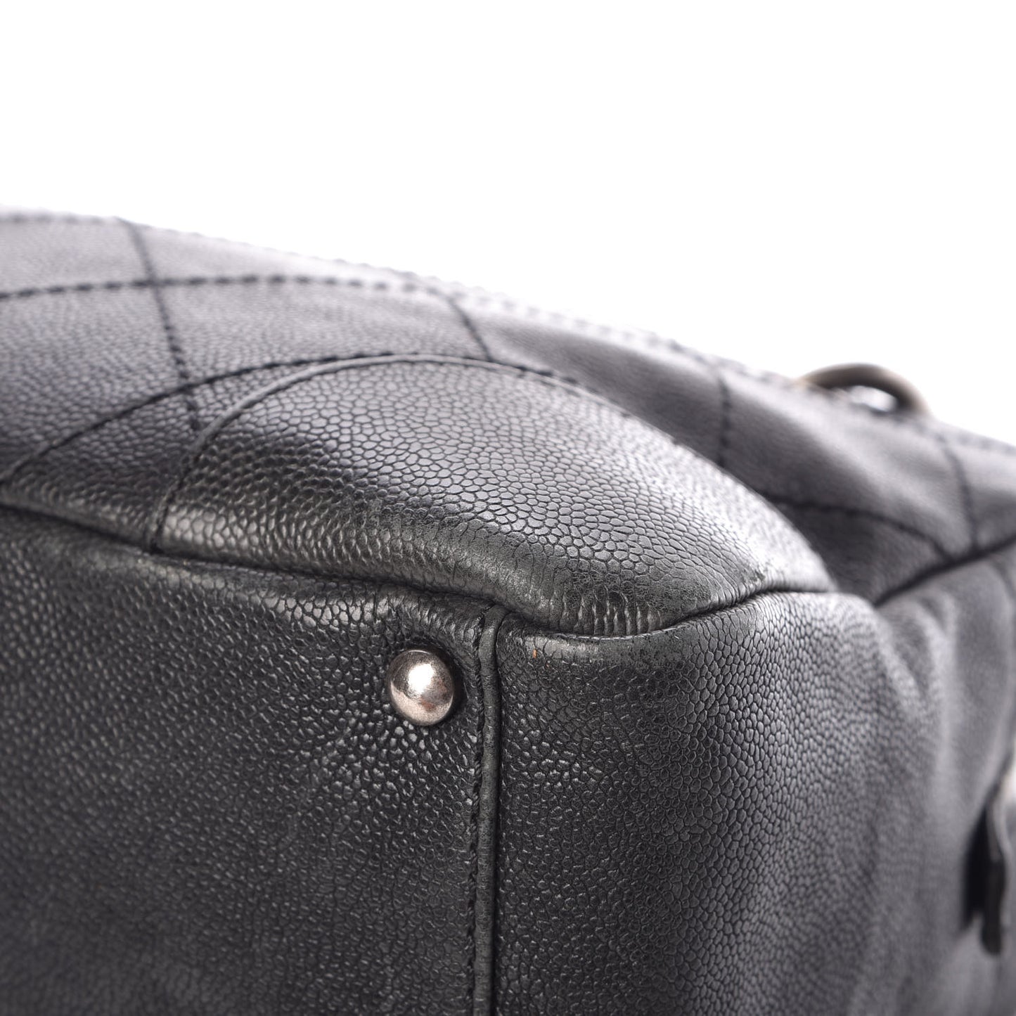 Distressed Caviar Outdoor Ligne Tote Black