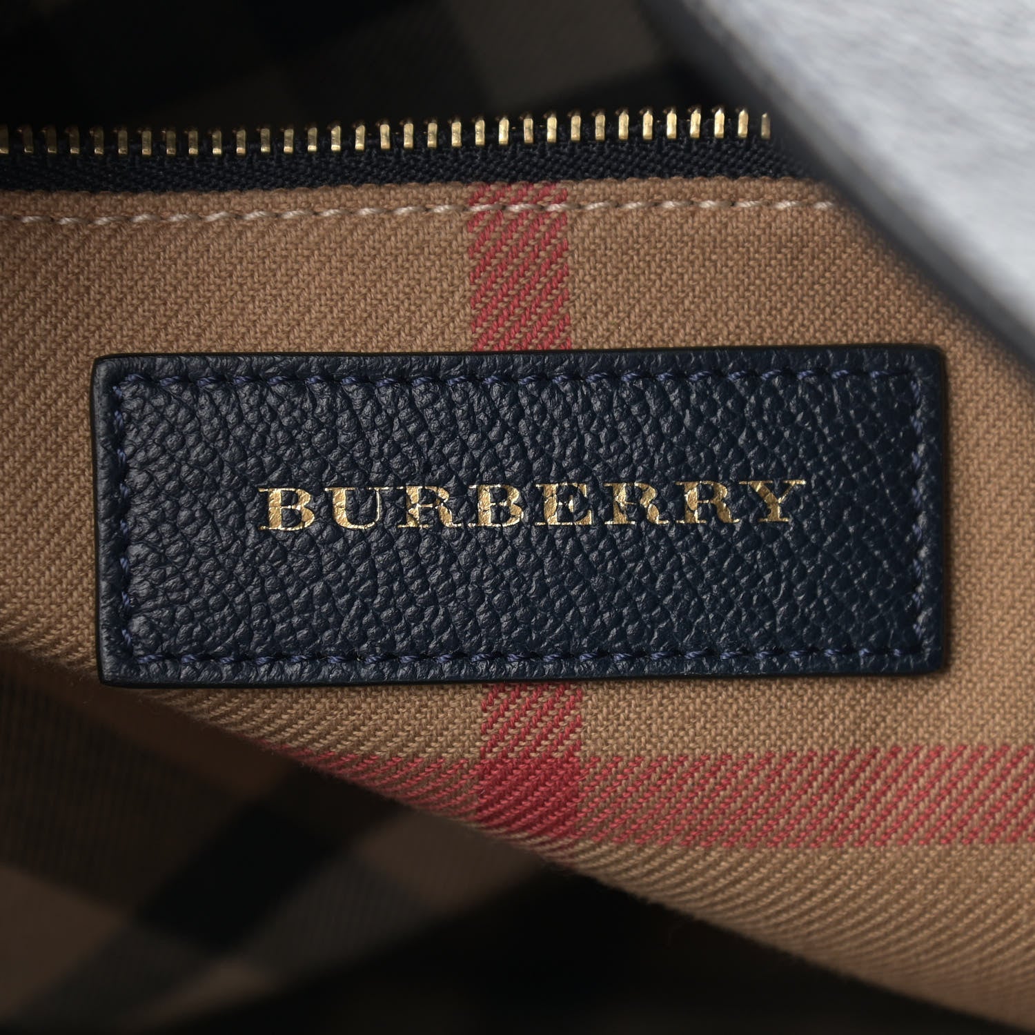 Burberry Grainy Calfskin Small Elmstone Hobo Navy 9 of 16