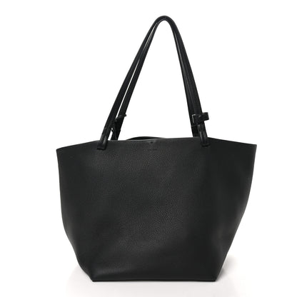 The Row Grained Calfskin Park Tote Three Black 1 of 10