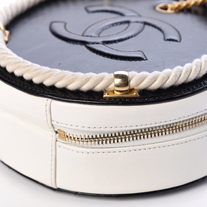 Chanel Crumpled Calfskin Cotton Small En Vogue Round Bag Black 6 of 12