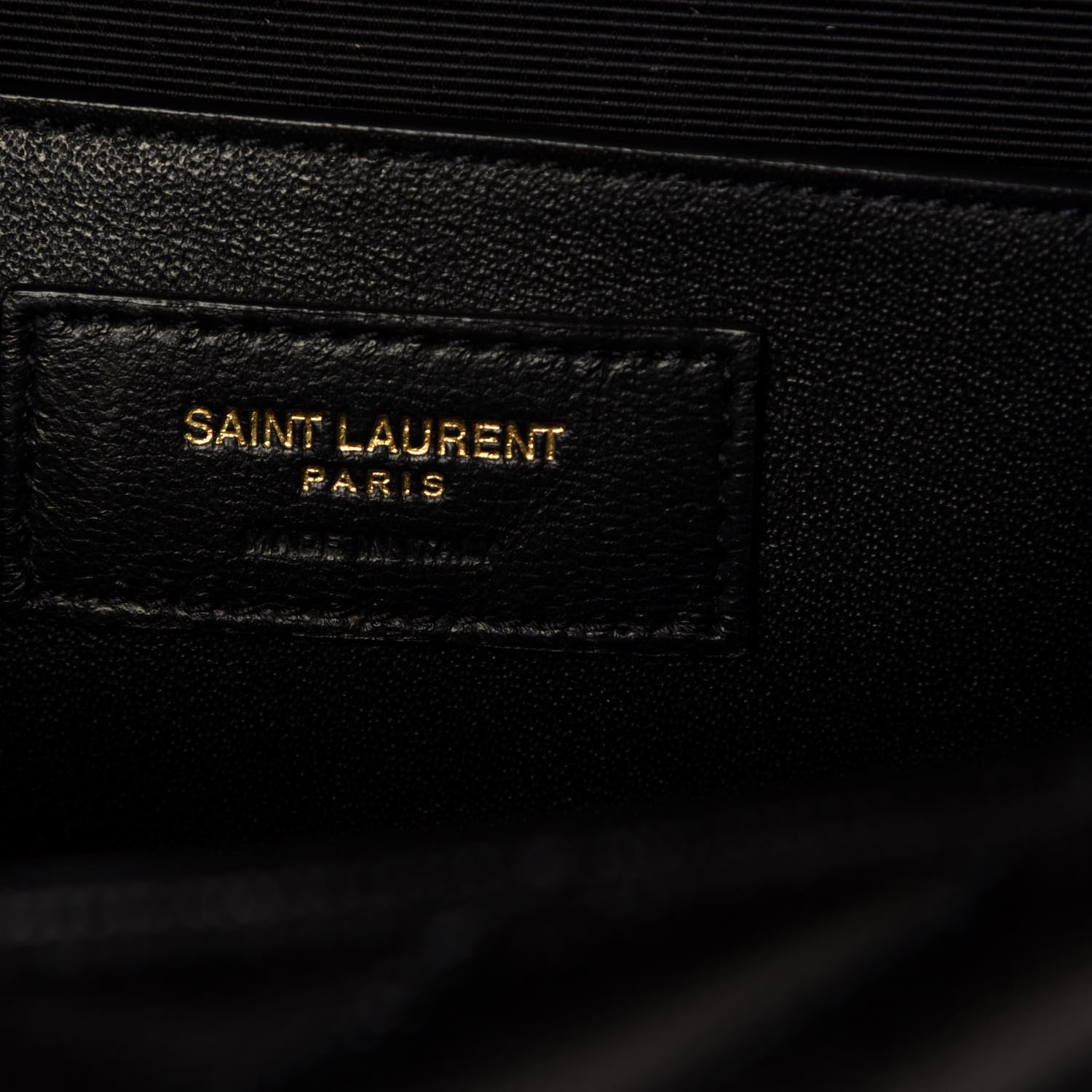 Saint Laurent Grain De Poudre Matelasse Chevron Medium Monogram Satchel Black 6 of 11