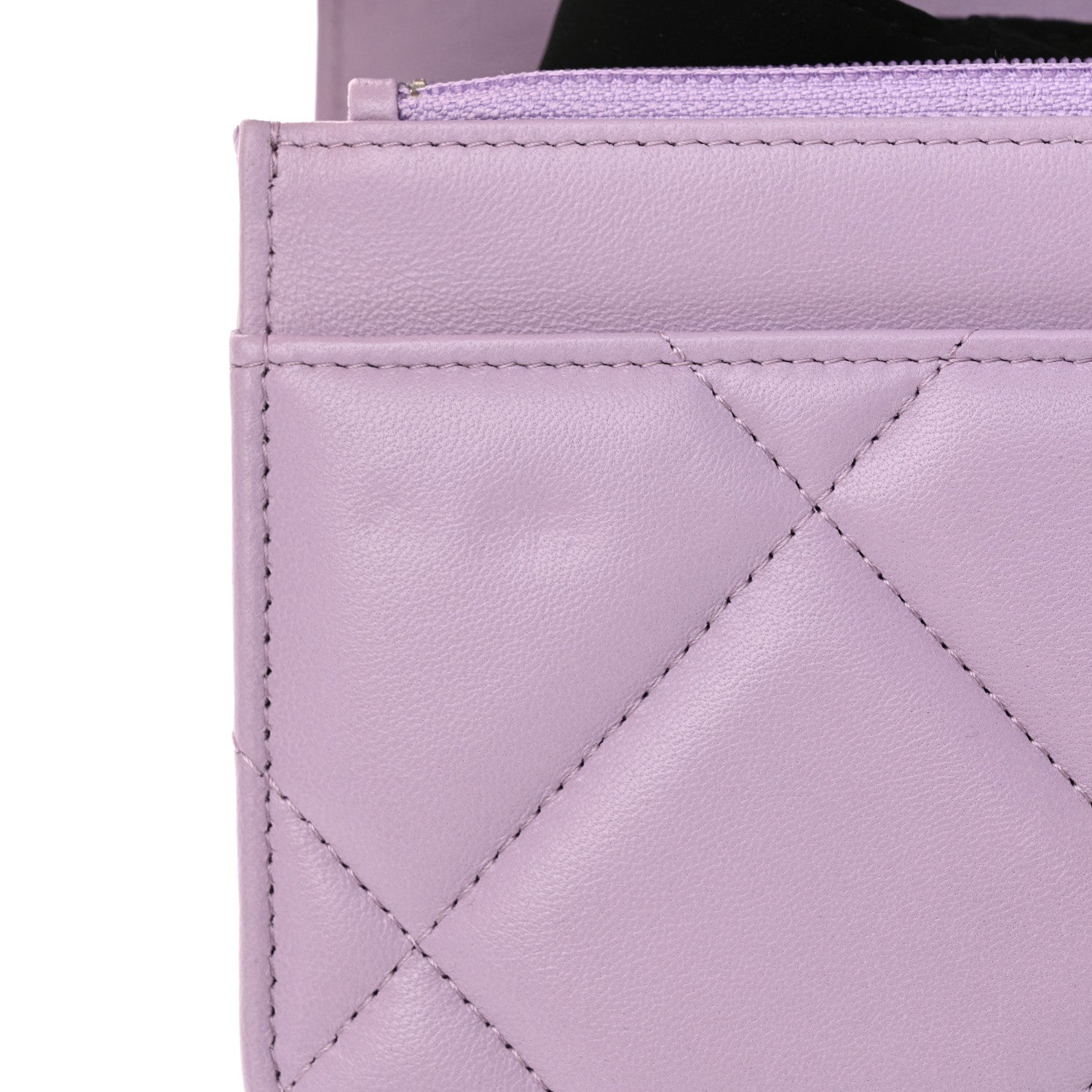 Chanel Lambskin Quilted Chanel 19 Wallet On Chain WOC Light Purple 14 of 15