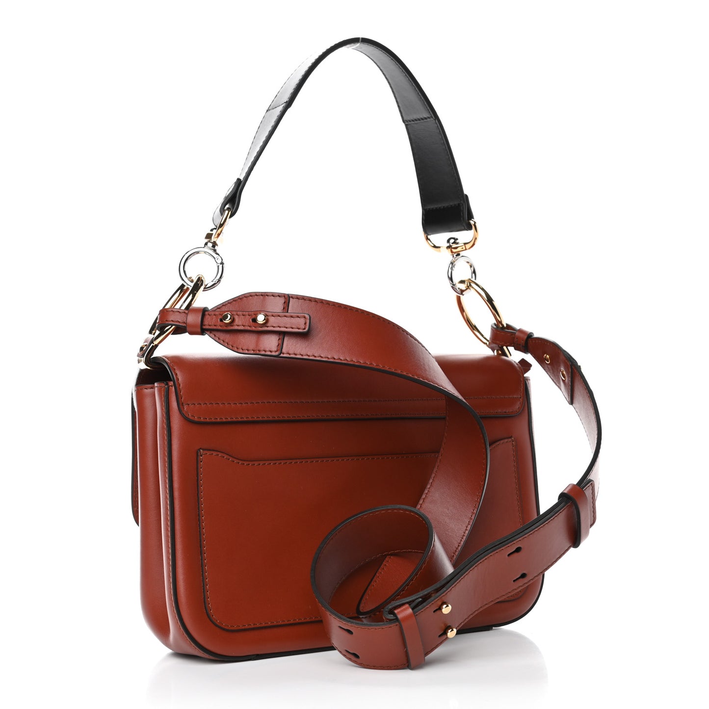 Calfskin Small C Double Carry Sepia Brown