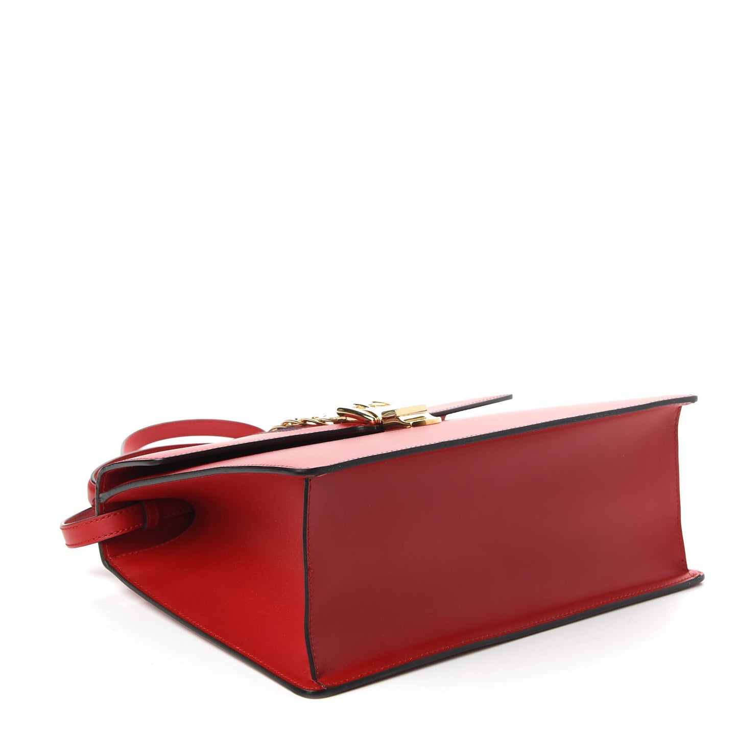Calfskin Medium Sylvie Top Handle Bag Hibiscus Red
