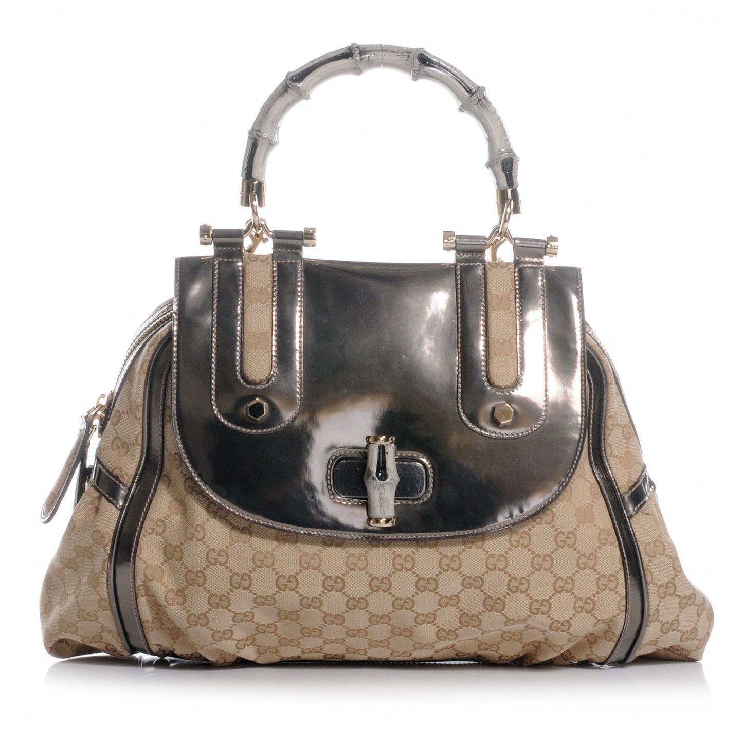 Monogram Pop Bamboo Large Top Handle Tote