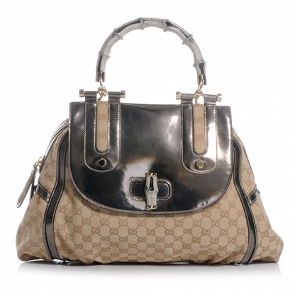 Gucci Monogram Pop Bamboo Large Top Handle Tote 1 of 9
