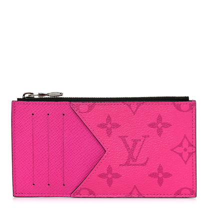 Louis Vuitton Taigarama Coin Card Holder Fuchsia 1 of 7