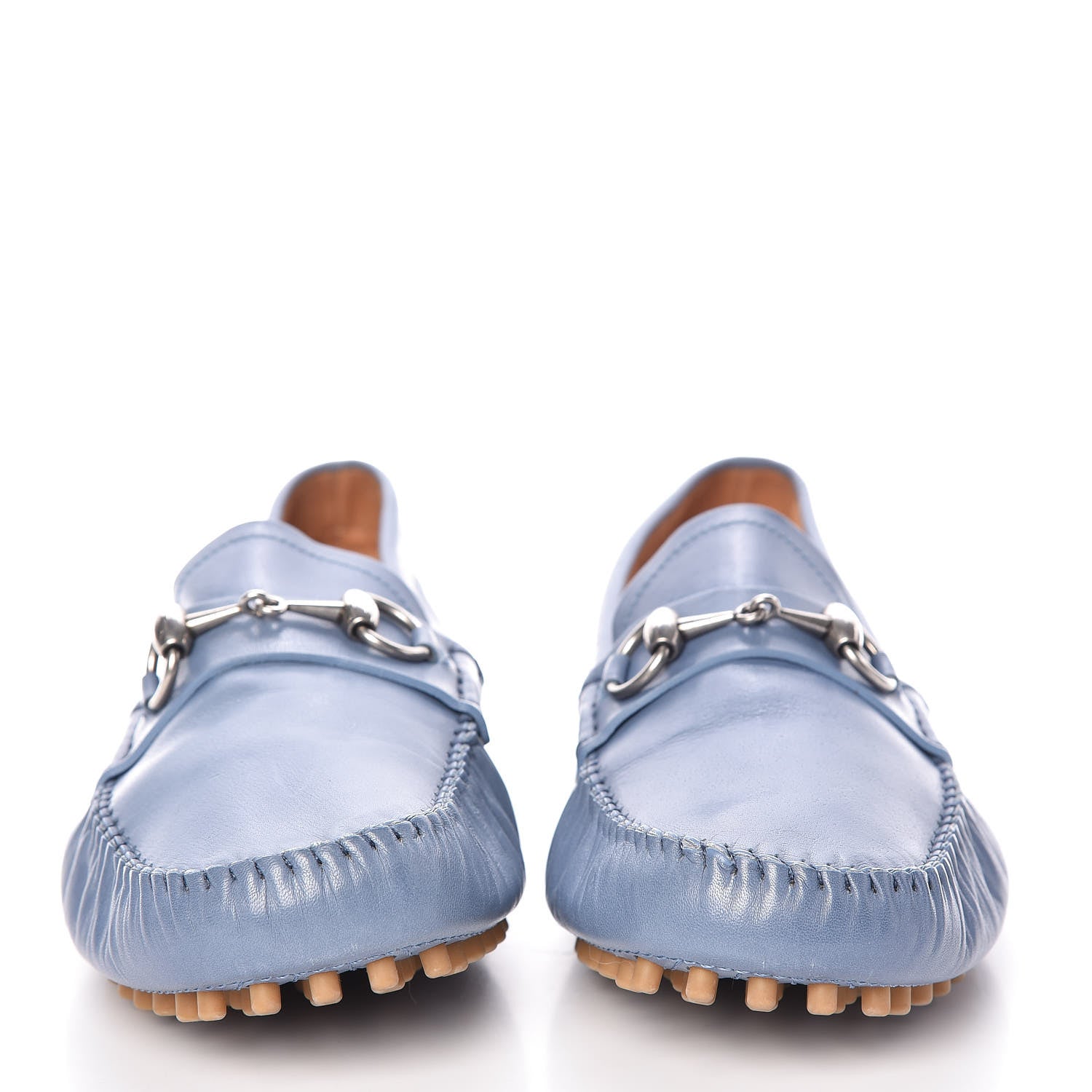 Gucci Calfskin Mens Horsebit Loafers 9.5 Light Blue 2 of 14
