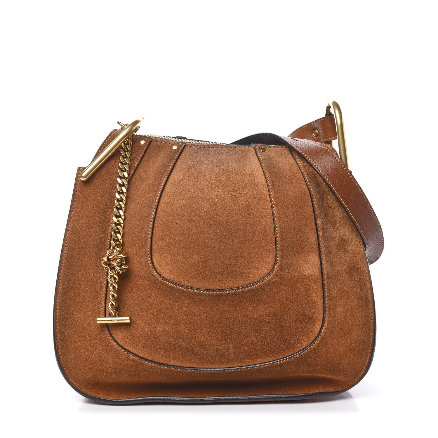 Chloe Suede Small Hayley Hobo Caramel 1 of 13