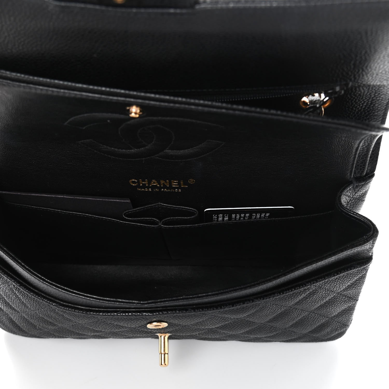 Chanel Caviar Quilted Medium Double Flap Black 5 of 10