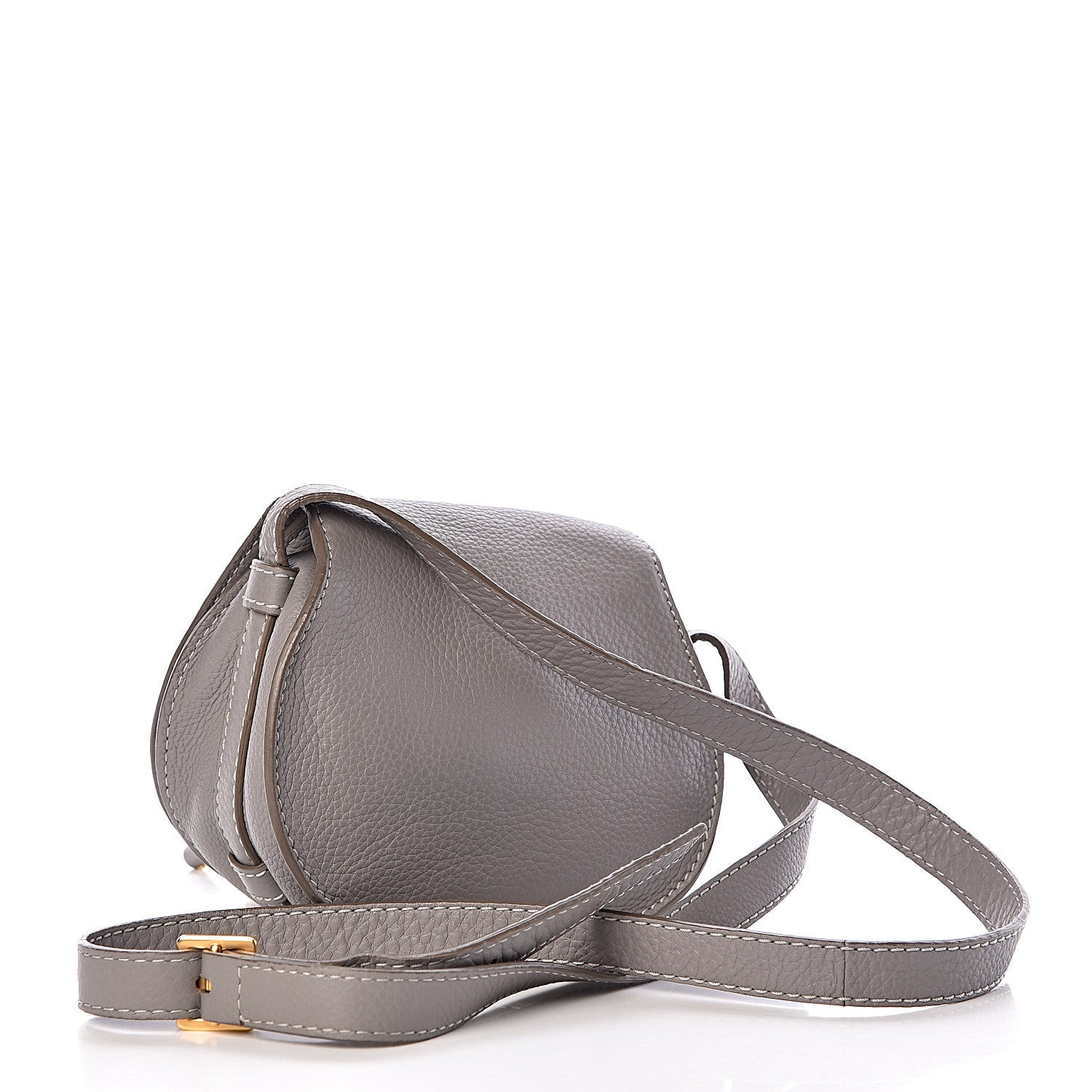 Chloe Calfskin Mini Marcie Round Crossbody Bag Cashmere Grey 3 of 11