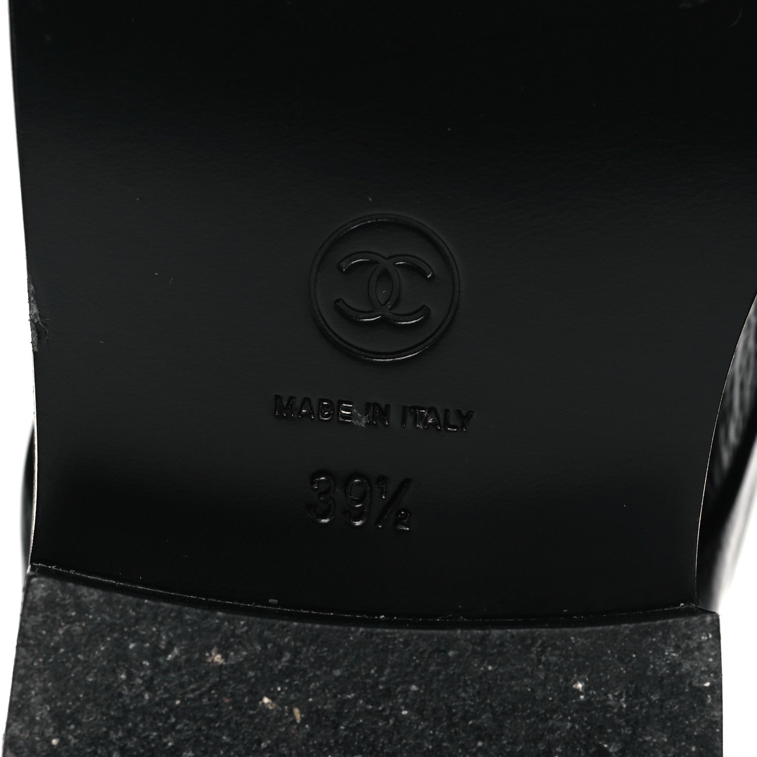 Chanel Shiny Goatskin Cap Toe Combat Boots 39.5 Black 6 of 7