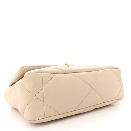 Chanel Lambskin Quilted Medium Chanel 19 Flap Beige 4 of 13