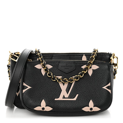 Louis Vuitton Empreinte Monogram Giant Multi Pochette Accessories Black Beige 1 of 11