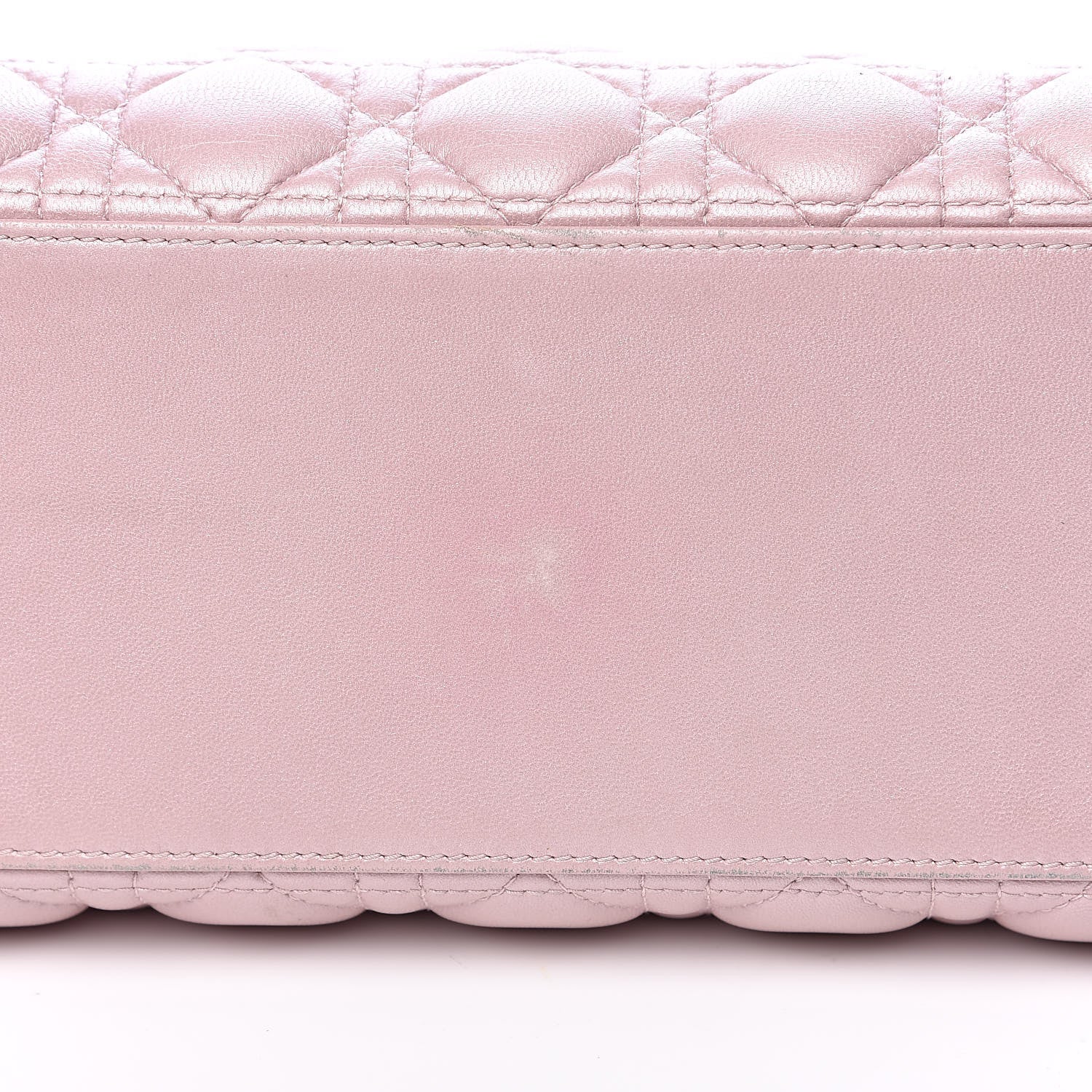 Christian Dior Pearly Lambskin Cannage Medium Lady Dior Lotus 10 of 20