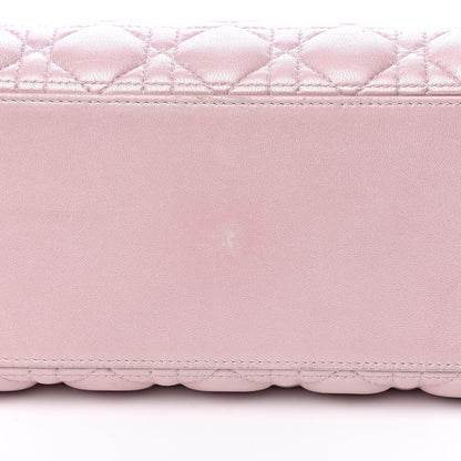 Christian Dior Pearly Lambskin Cannage Medium Lady Dior Lotus 10 of 20