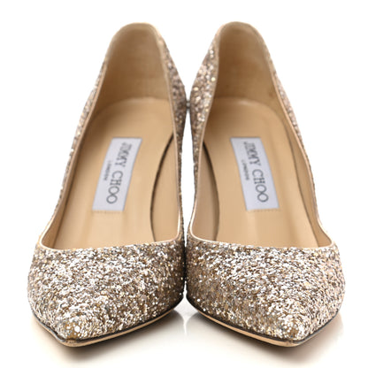 Jimmy Choo Coarse Glitter Fabric Agnes 85 Pumps 36.5 Ballet Pink 2 of 7