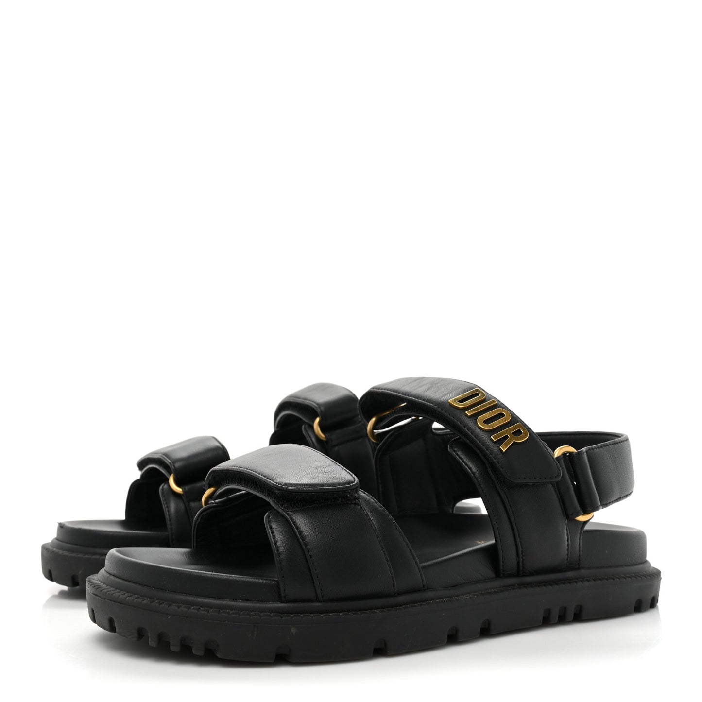 Lambskin Dioract 10mm Sandals 37 Black