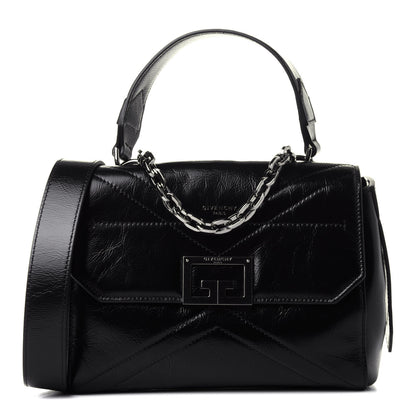 Givenchy Creased Patent Calfskin Small ID Flap Black 1 of 4