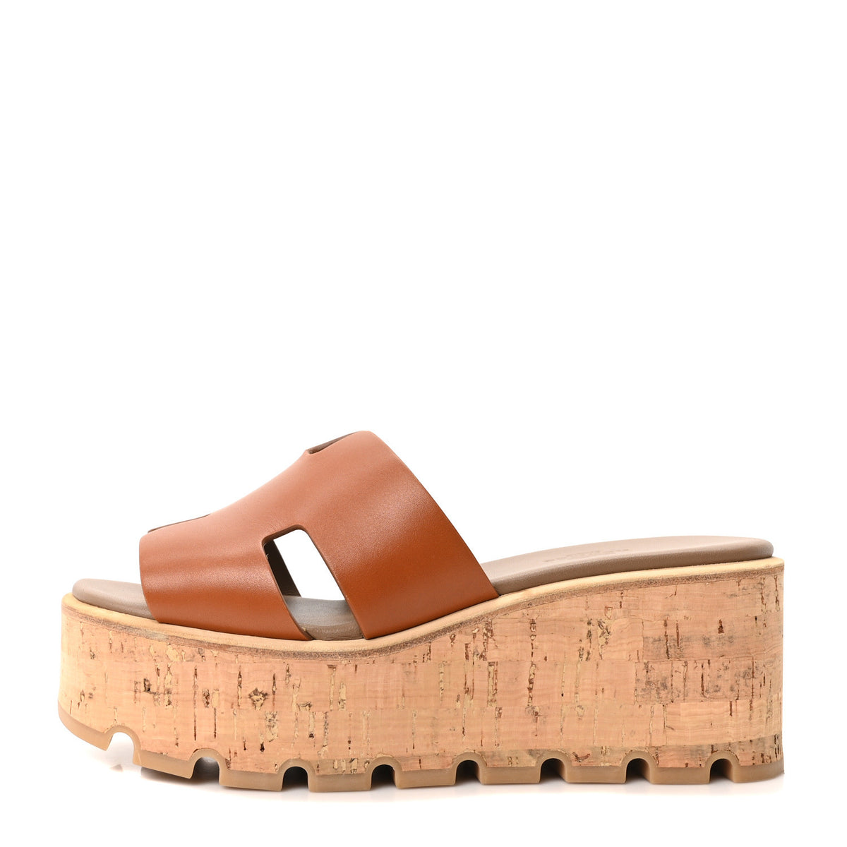 Calfskin Cork Eze 30 Sandals 36 Marron Glaise