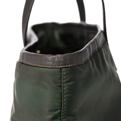 Prada Tessuto Nylon Logo Tote Green 11 of 16