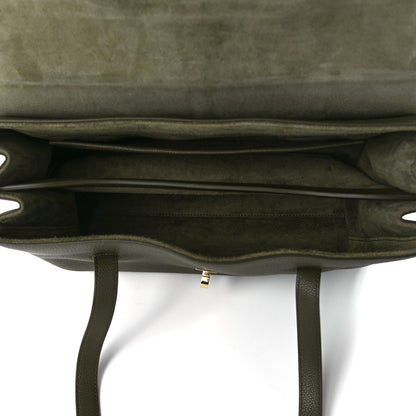 Celine Grained Calfskin Medium Soft 16 Bag Dark Olive 5 of 10
