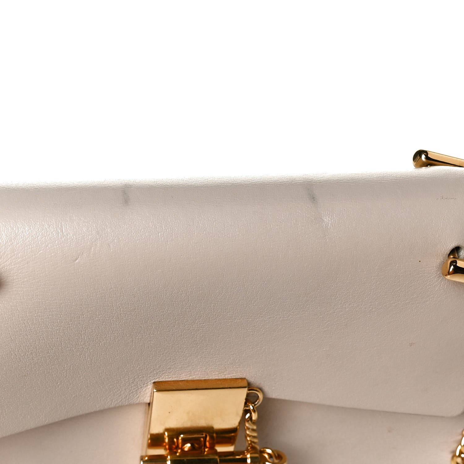 Chloe Calfskin Mini Drew Chain Shoulder Bag White 10 of 15