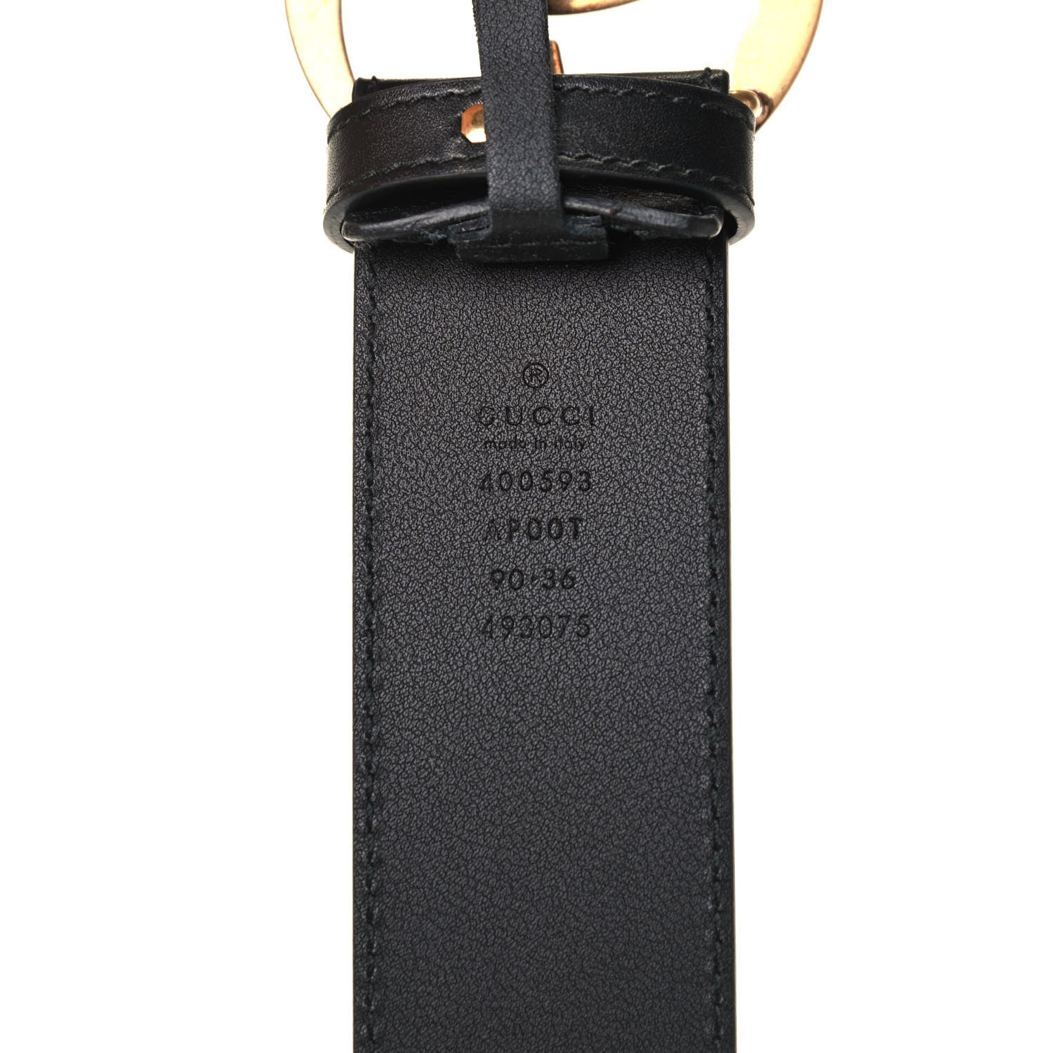 Gucci Calfskin Double G 40mm Belt 90 36 Black 3 of 3