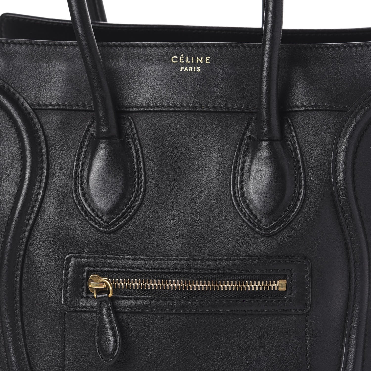 Celine Smooth Calfskin Micro Luggage Black 10 of 10