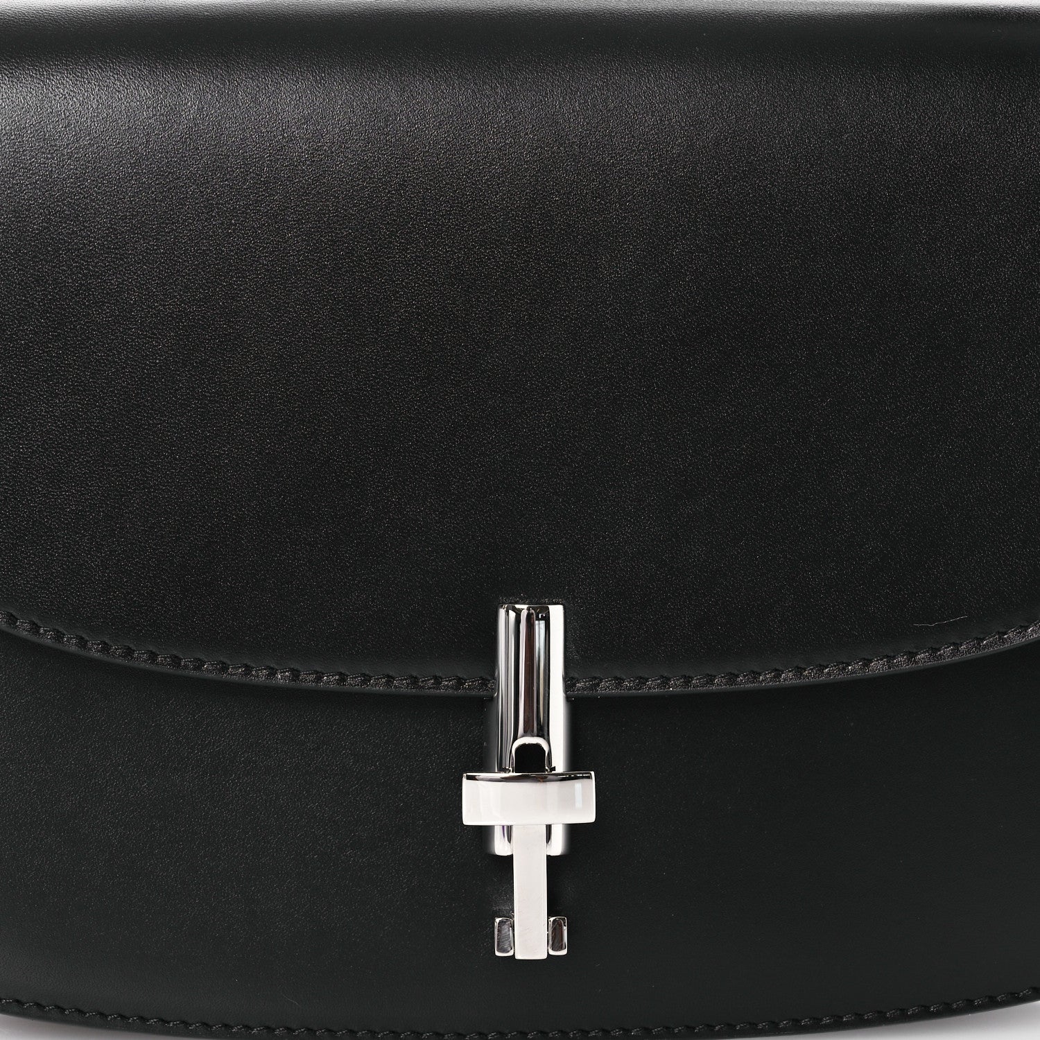 The Row Polished Saddle Calfskin Sofia 8.75 Shoulder Bag Black 7 of 13