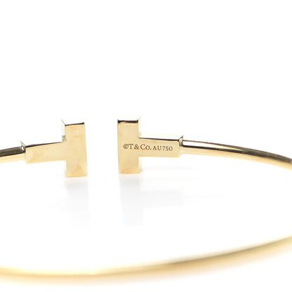 Tiffany 18K Yellow Gold Narrow T Wire Bracelet 4 of 4