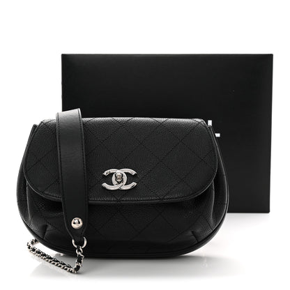 Chanel Calfskin Quilted Jungle Stroll Shoulder Bag Black 14 of 14