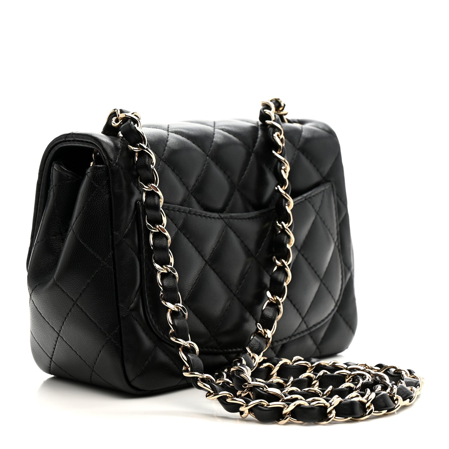 Chanel Lambskin Quilted Mini Square Flap Black 4 of 21