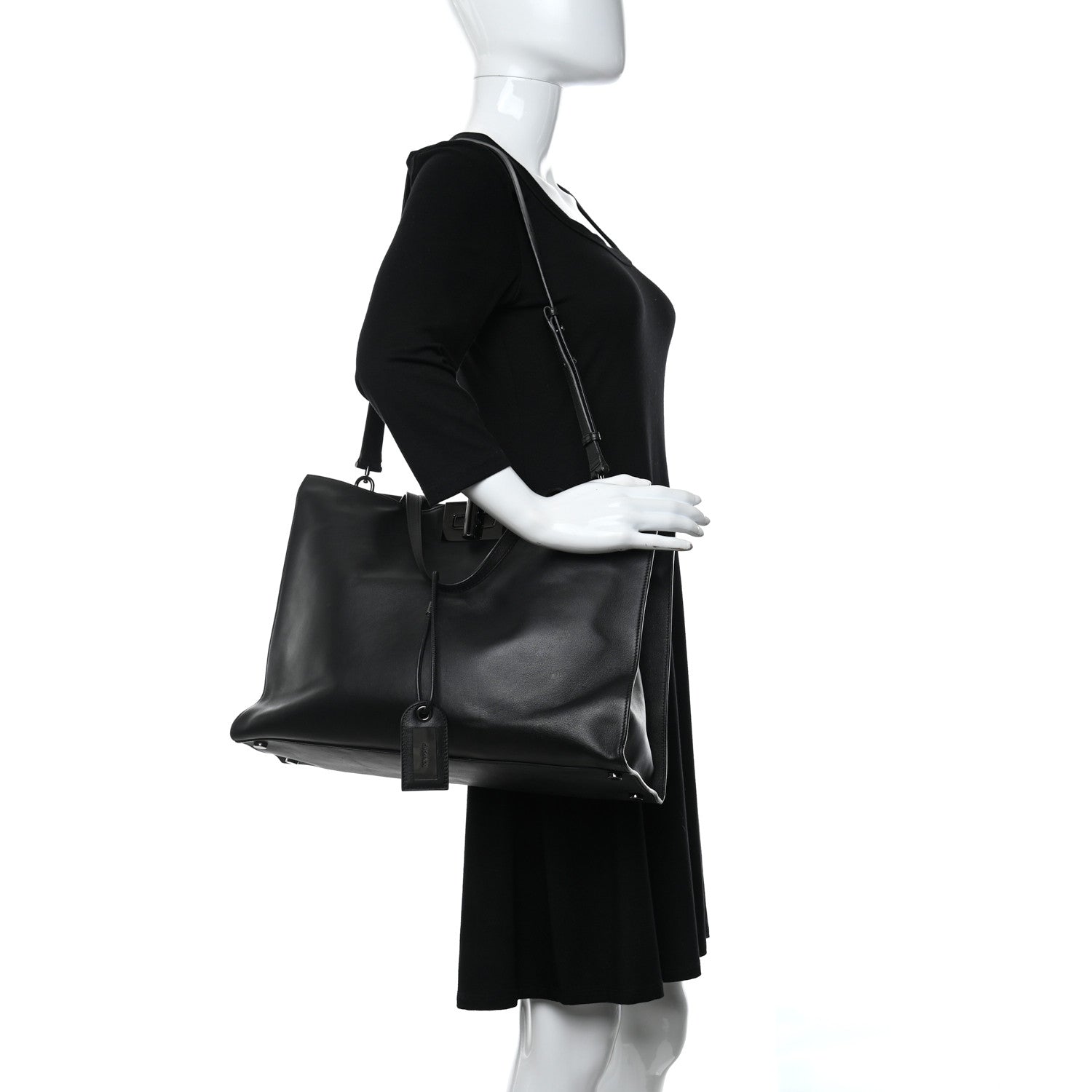 Tom Ford Calfskin Natalia Tote Black 2 of 10