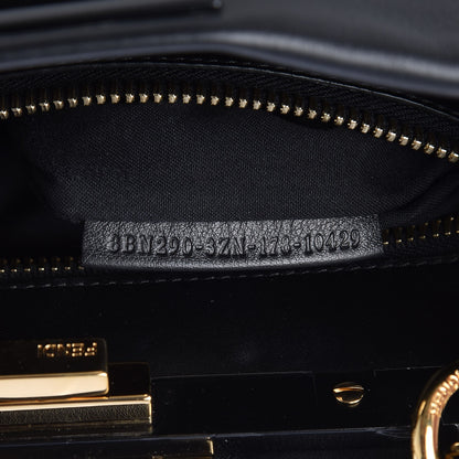 Fendi Vitello Seta Shiny Nappa Medium Peekaboo Iconic Satchel Black 7 of 7