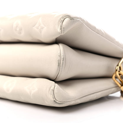 Louis Vuitton Lambskin Embossed Monogram Coussin PM Beige Cream 10 of 13