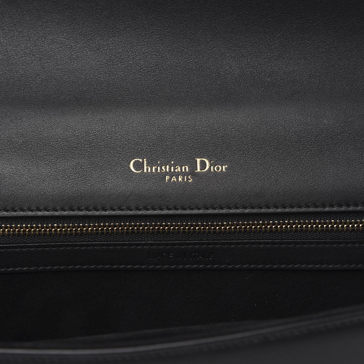 Lambskin Embroidered Medium Diorama Flap Bag Black