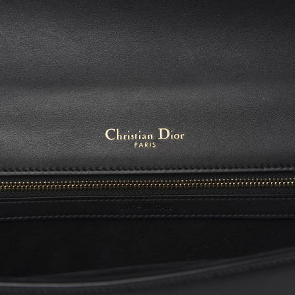 Christian Dior Lambskin Embroidered Medium Diorama Flap Bag Black 6 of 11