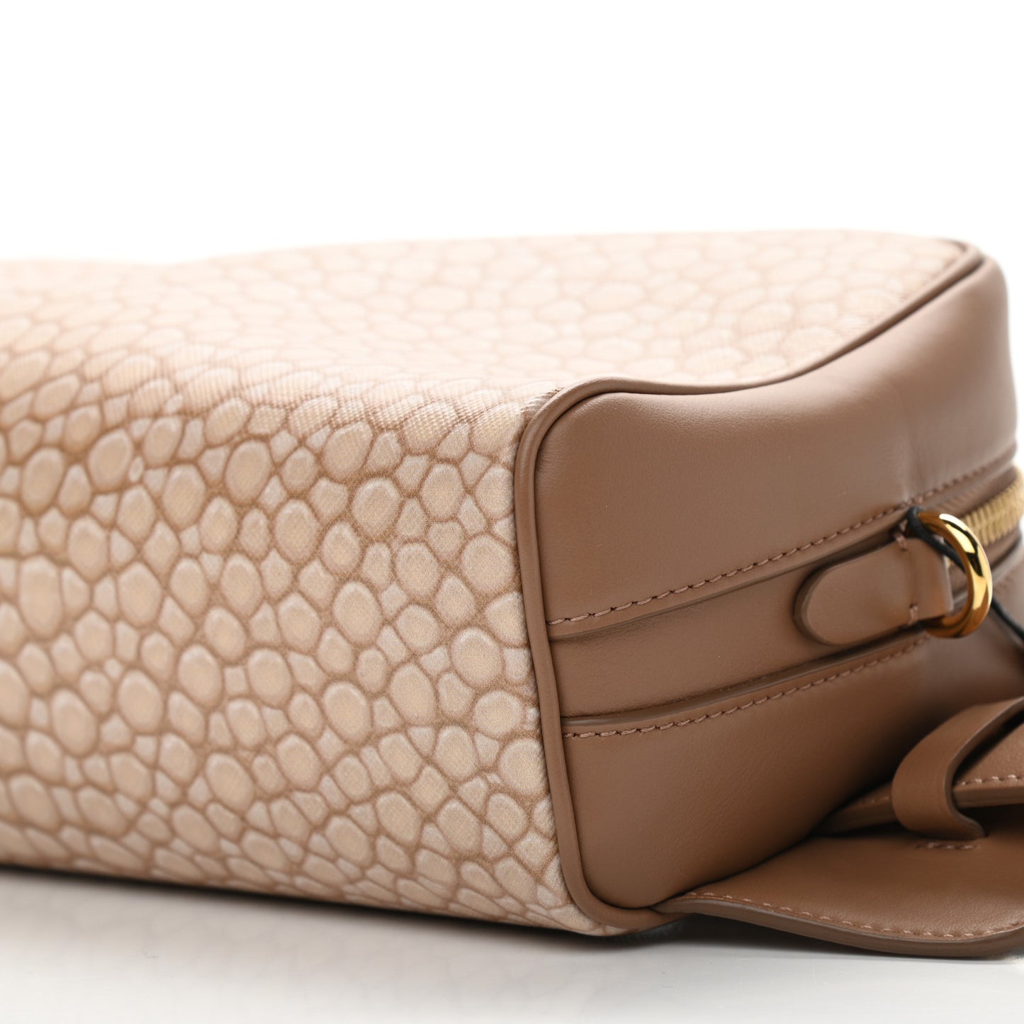 Calfskin Stingray Print Cube Bumbag Light Sand