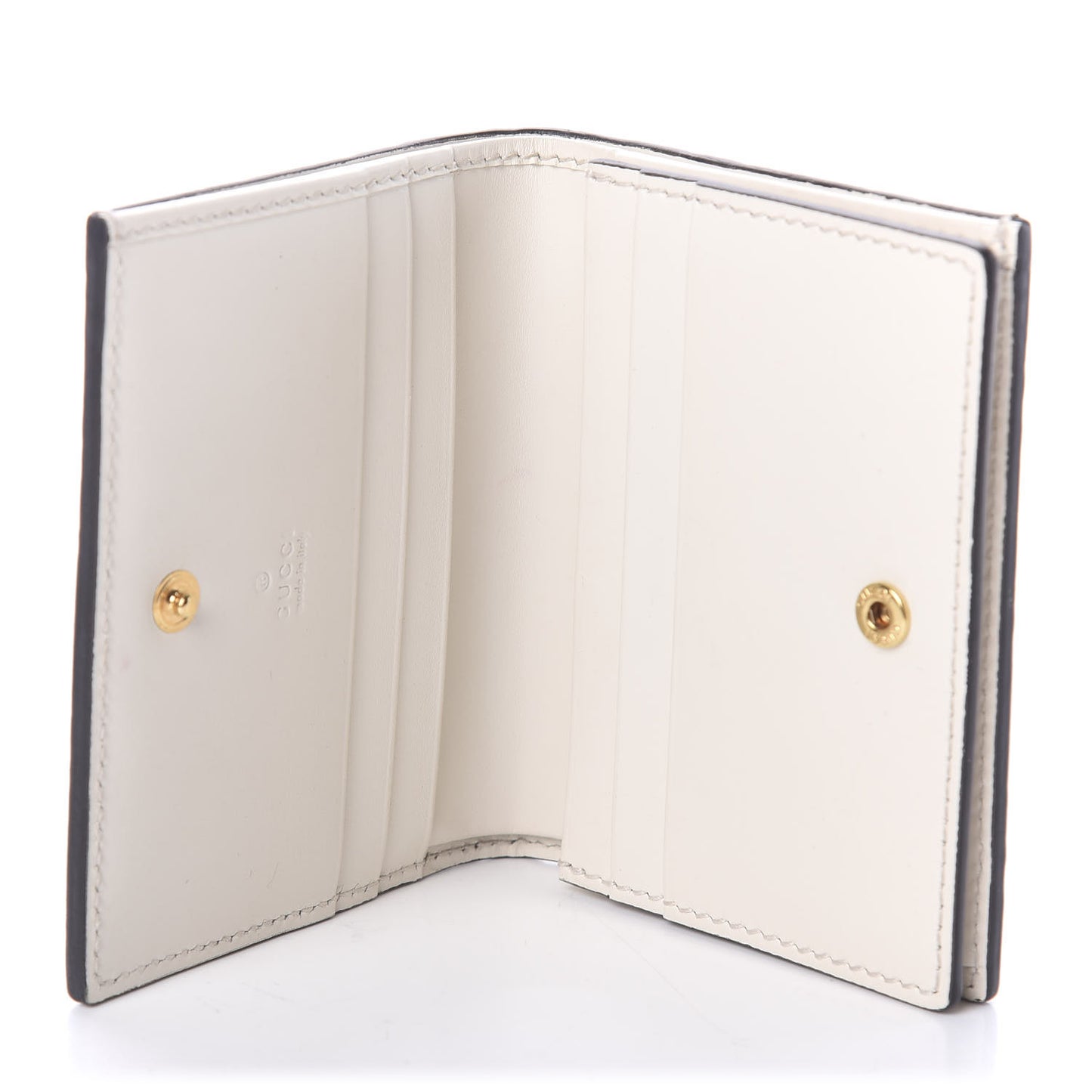 Guccissima Card Case Wallet White