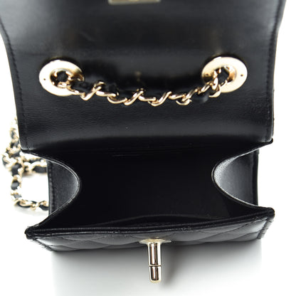 Chanel Lambskin Quilted Mini Trendy CC Chain Wallet Black 5 of 11