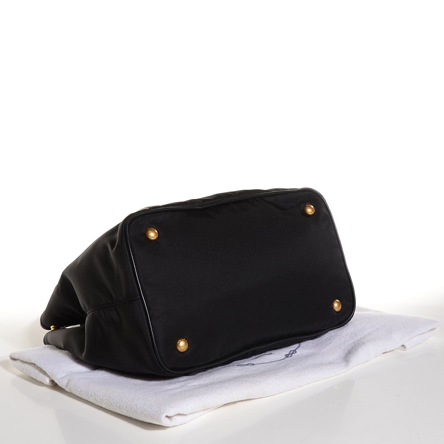 Prada Tessuto Soft Calf Tote Nero Black 4 of 10