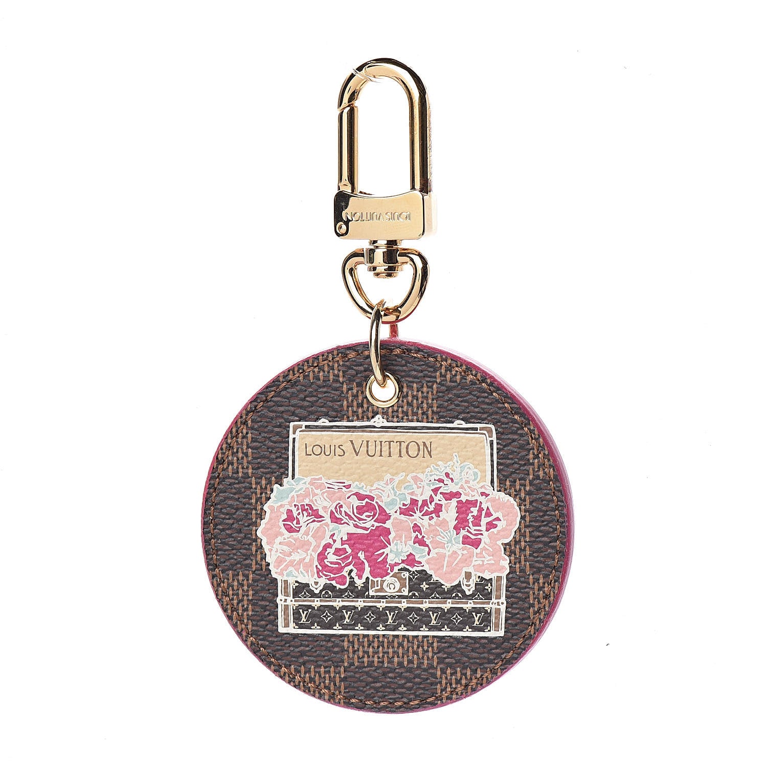 Louis Vuitton Damier Ebene Illustre Posies Bag Charm 1 of 4