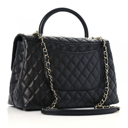 Chanel Caviar Quilted Medium Coco Handle Flap Black 3 of 11