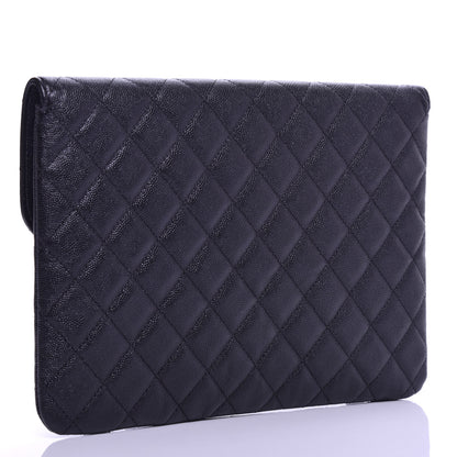Chanel Caviar Quilted Medium Golden Class Pouch Black 3 of 8